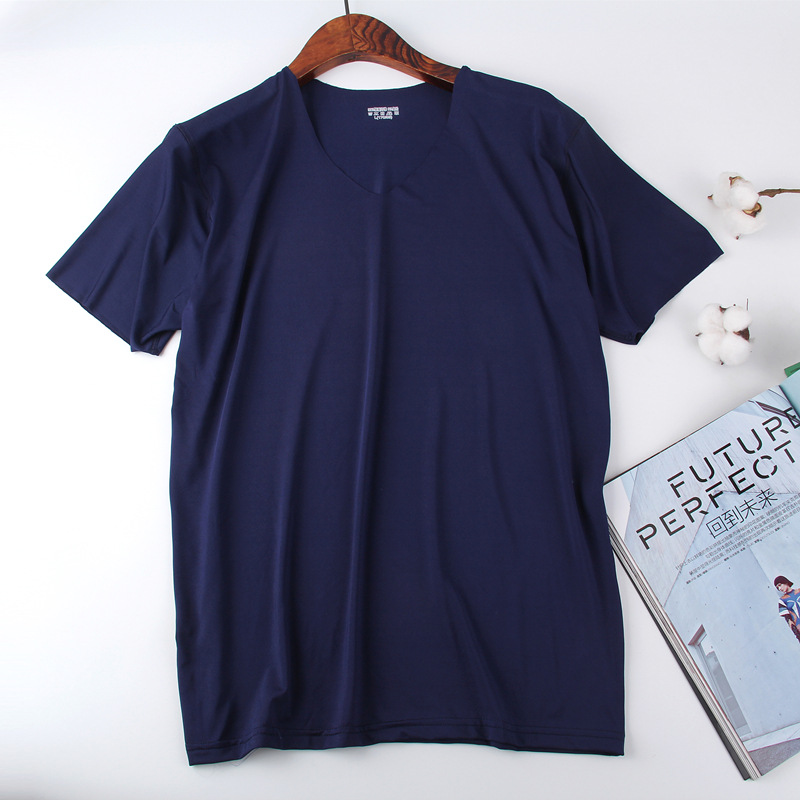 無地 Tシャツ すっきり襟元 快適Vネック無地Tシャツ