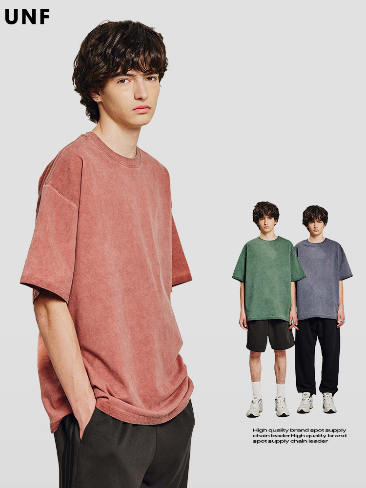 無地 Tシャツ 男女兼用 ビンテージ風 無地 半袖Tシャツ 春夏 全4色