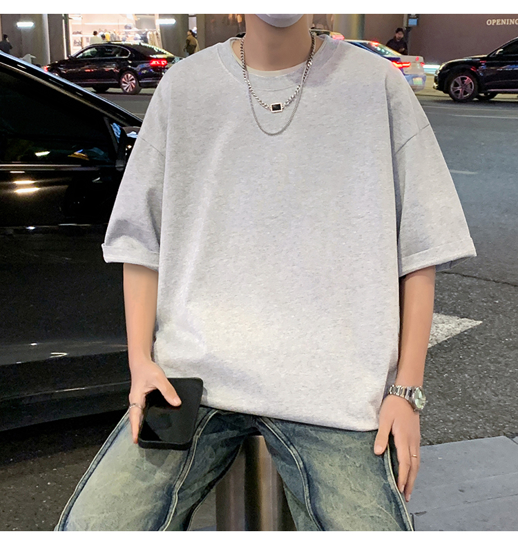 無地 Tシャツ ゆったりシルエット 快適無地半袖