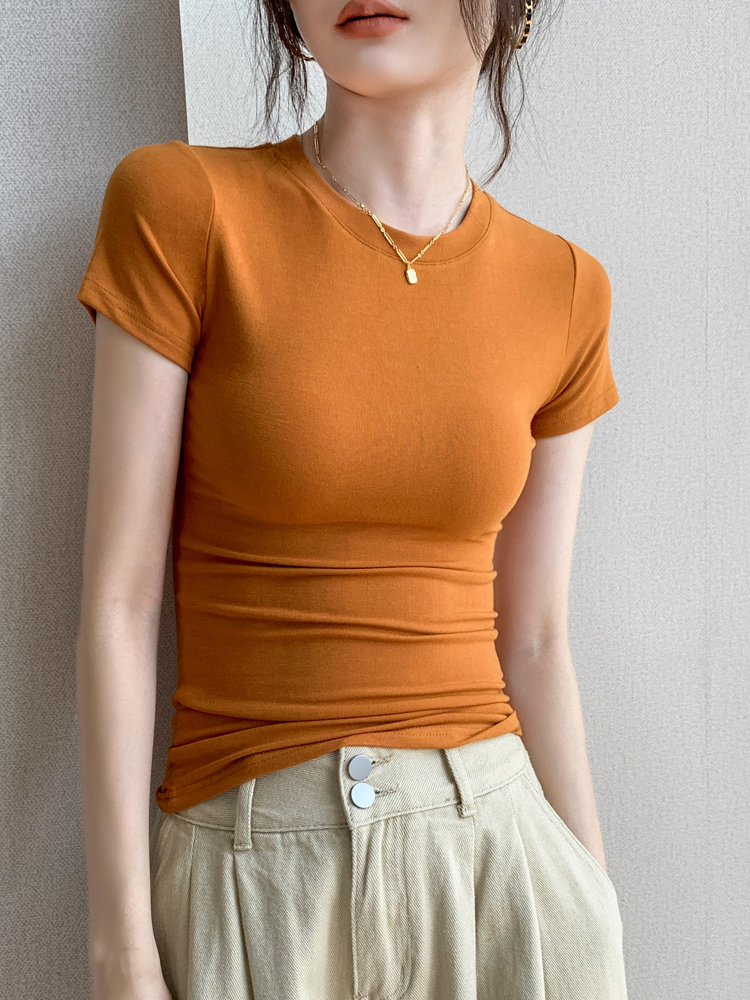 無地 Tシャツ しなやかフィット 美シルエット半袖
