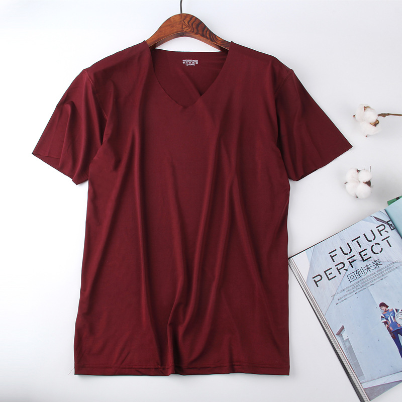 無地 Tシャツ すっきり襟元 快適Vネック無地Tシャツ