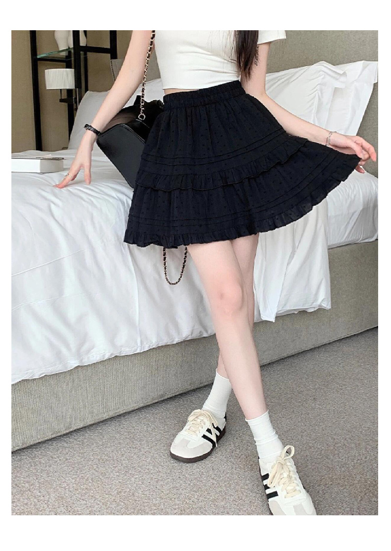 スカート ふんわり重ね層フリルミニスカート