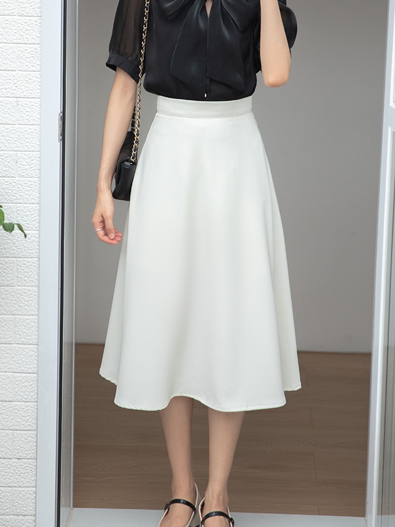 スカート すっきり美シルエットフレアスカート