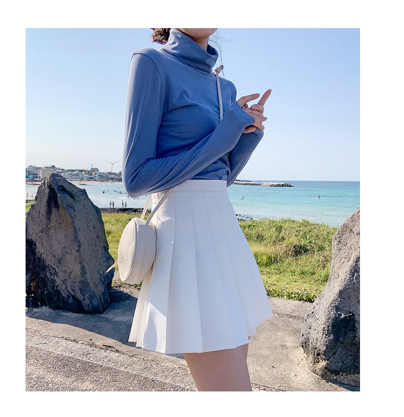 スカート プリーツ優美ミニスカート