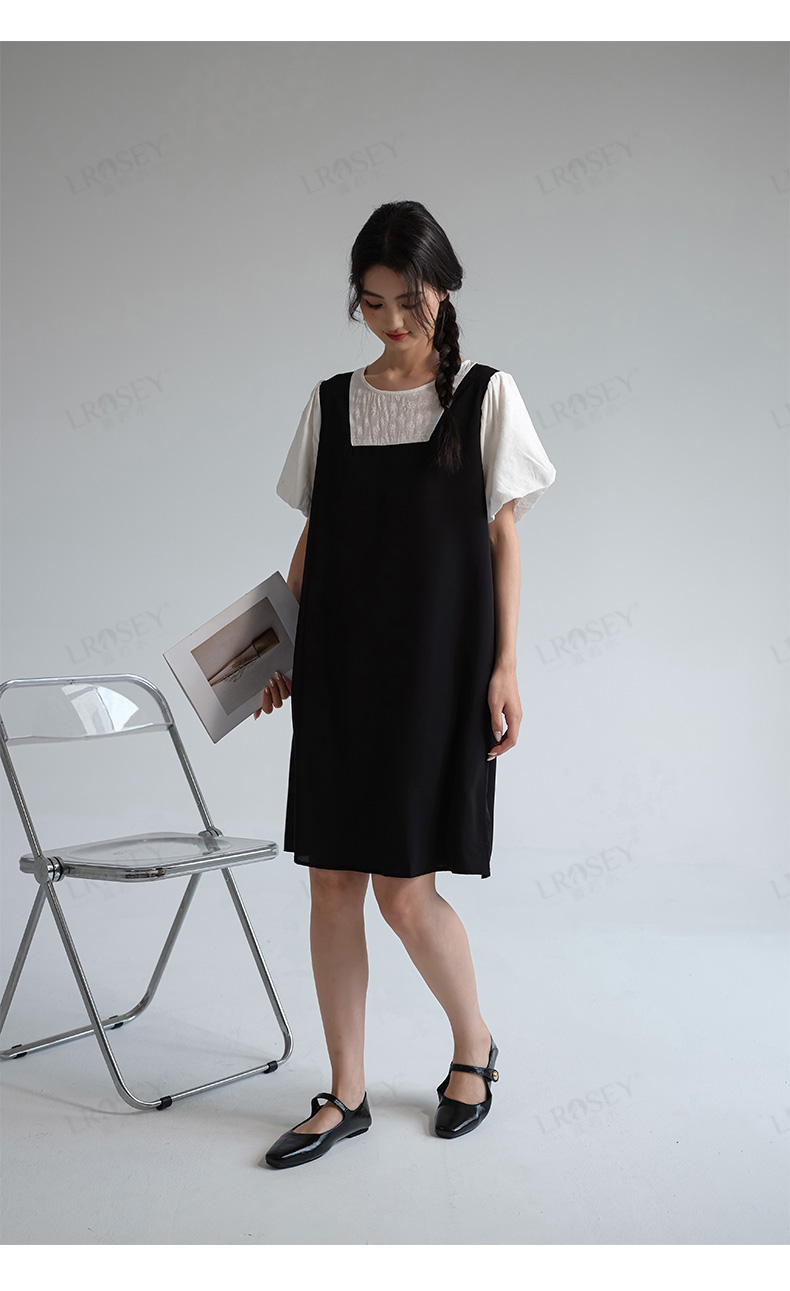 スカート シンプル美シルエットジャンパースカート