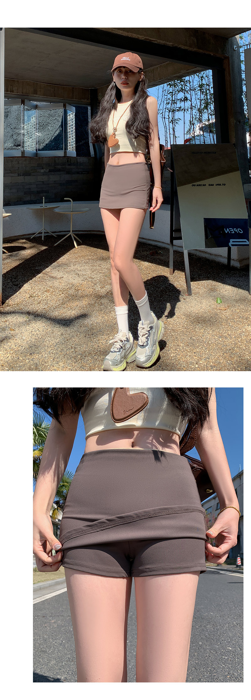スカート シンプル台形ミニスカート