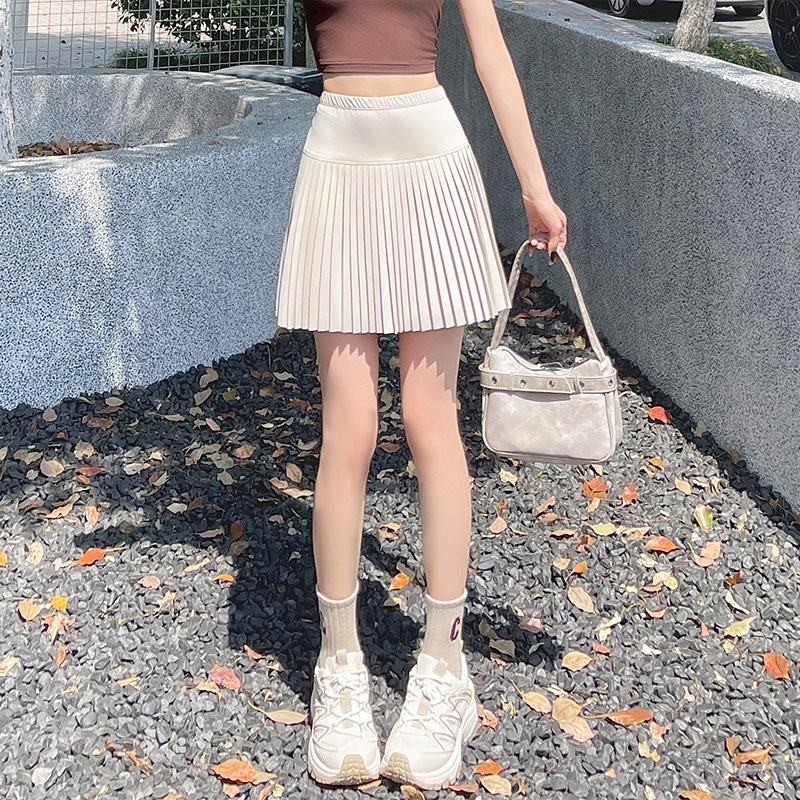 スカート 優美プリーツミニスカート