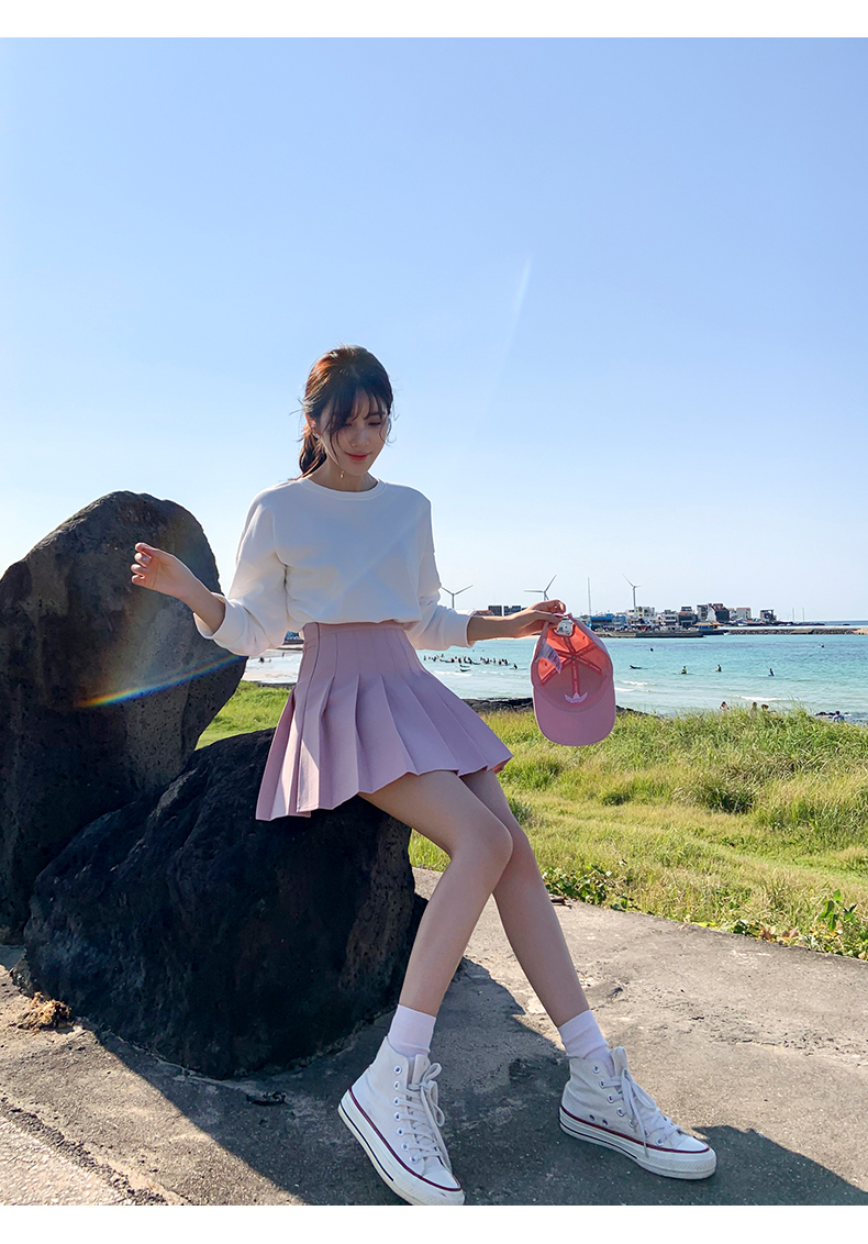 スカート プリーツ優美ミニスカート