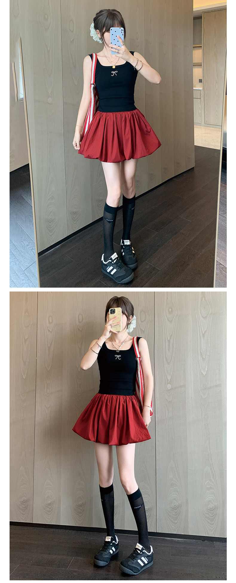 スカート ふんわりバルーンミニスカート