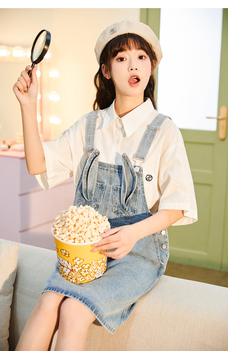 スカート 優しい風合いのフレアジャンパースカート