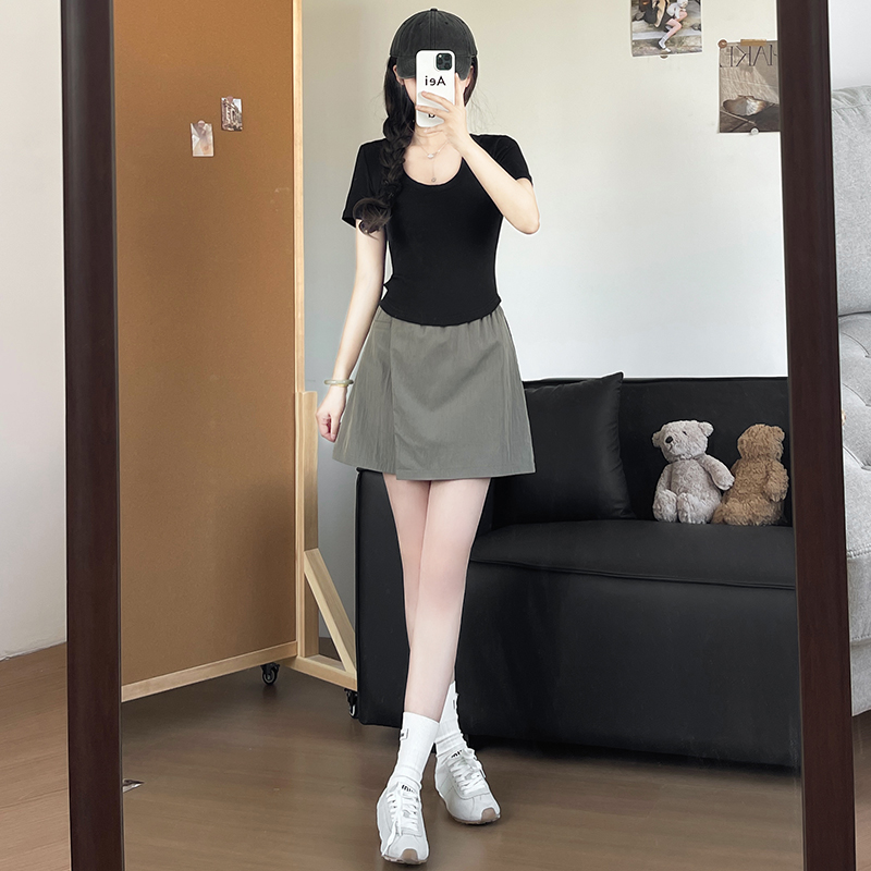 スカート シンプルミニフレアスカート