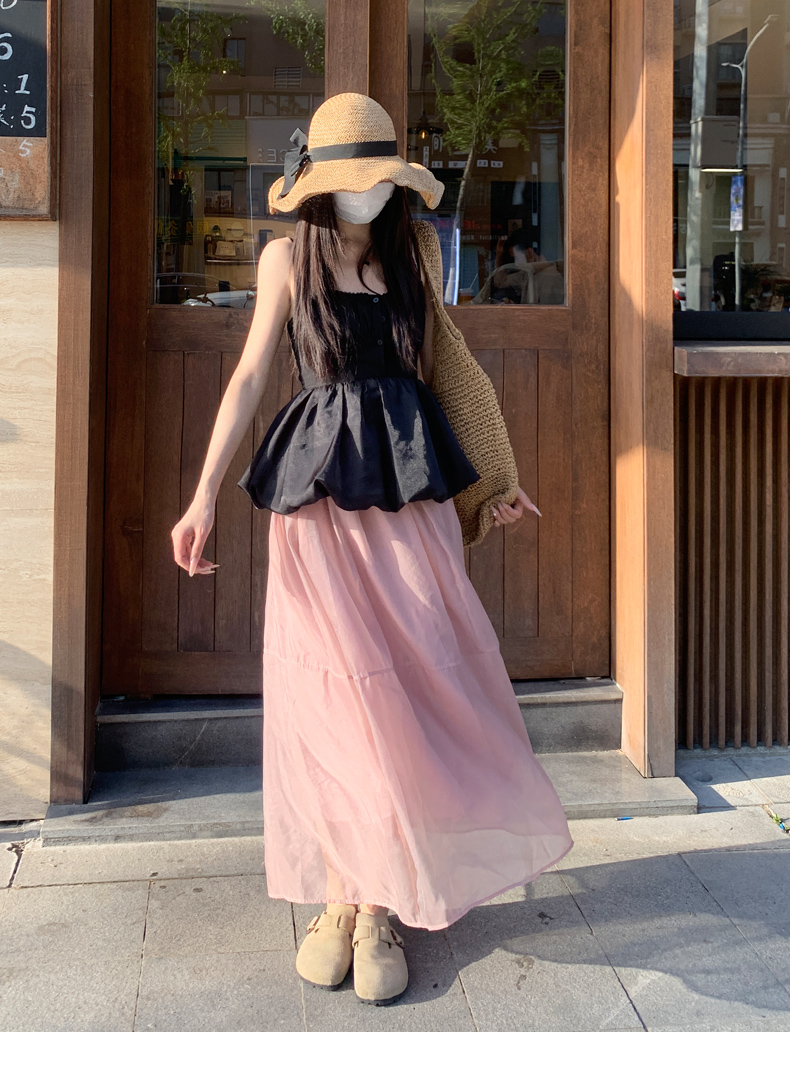 スカート 優雅なエアリーチュールスカート
