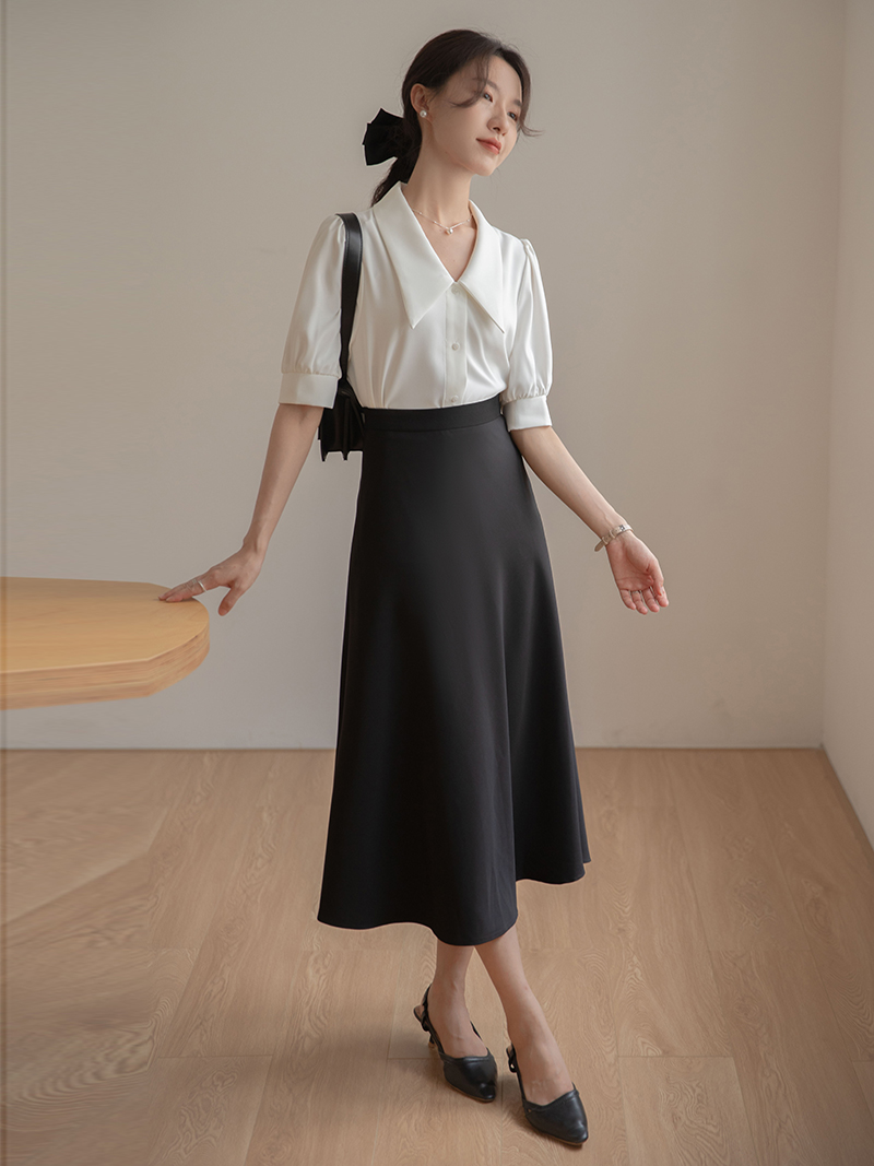 スカート すっきり美シルエットフレアスカート
