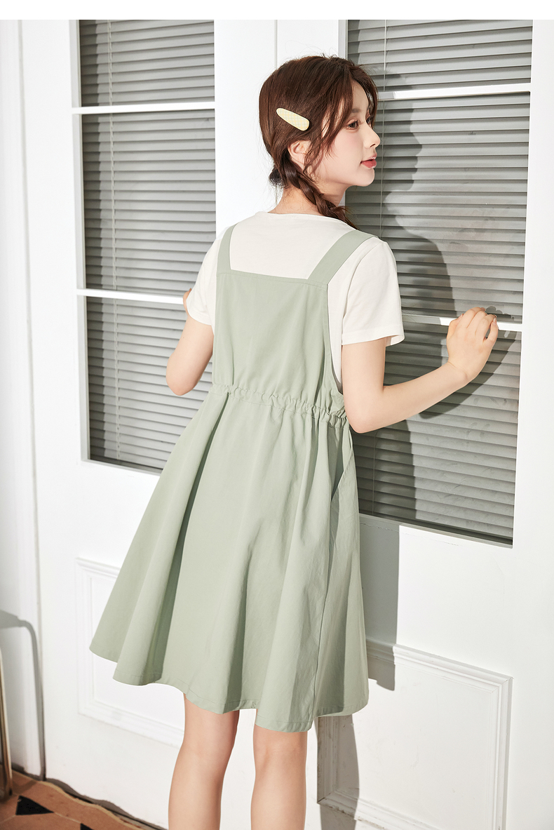スカート 優しい風合いのフレアジャンパースカート