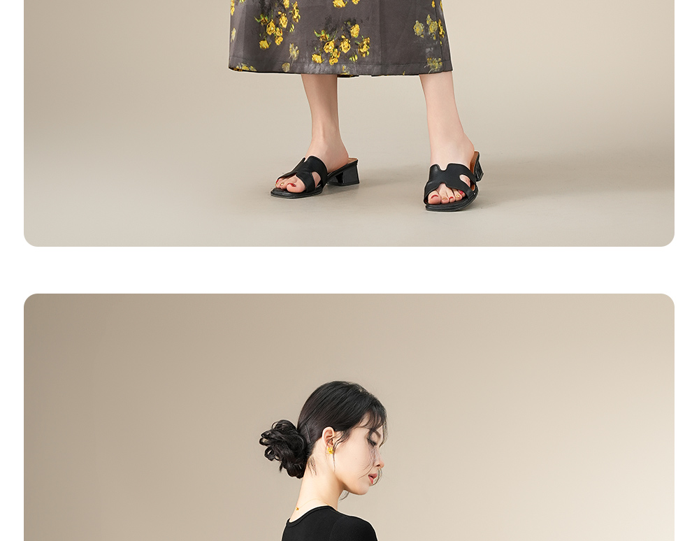 スカート 花柄サテン風ロングスカート