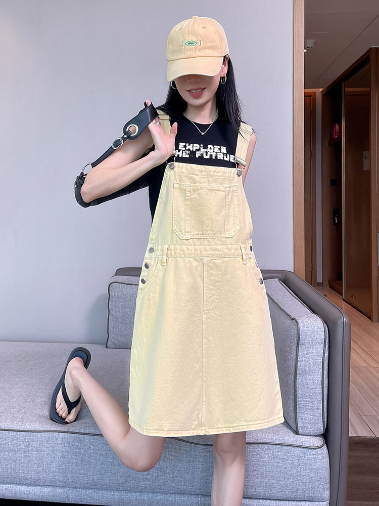 スカート シンプル台形ジャンパースカート
