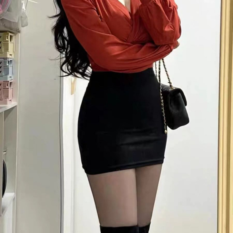 スカート すっきりシルエットタイトミニ