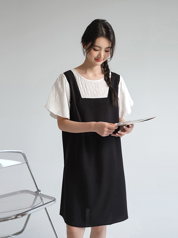 スカート シンプル美シルエットジャンパースカート