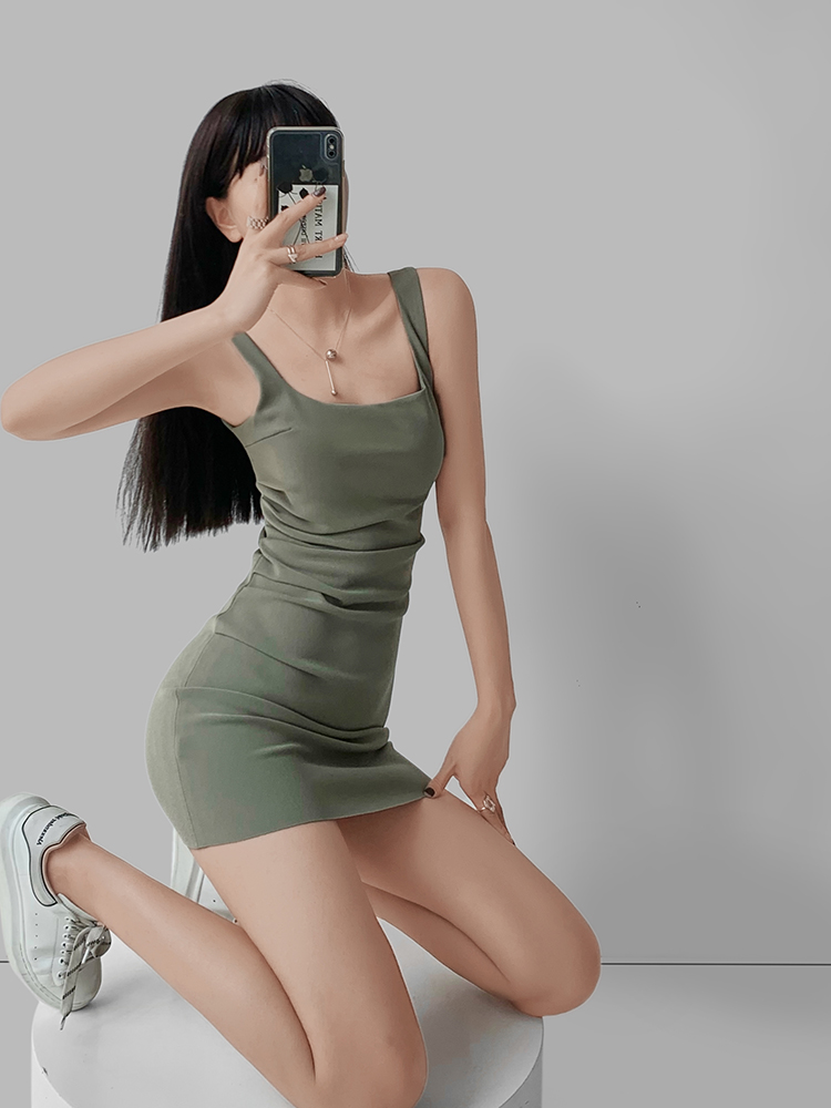 スカート すっきりシルエット美人ワンピース