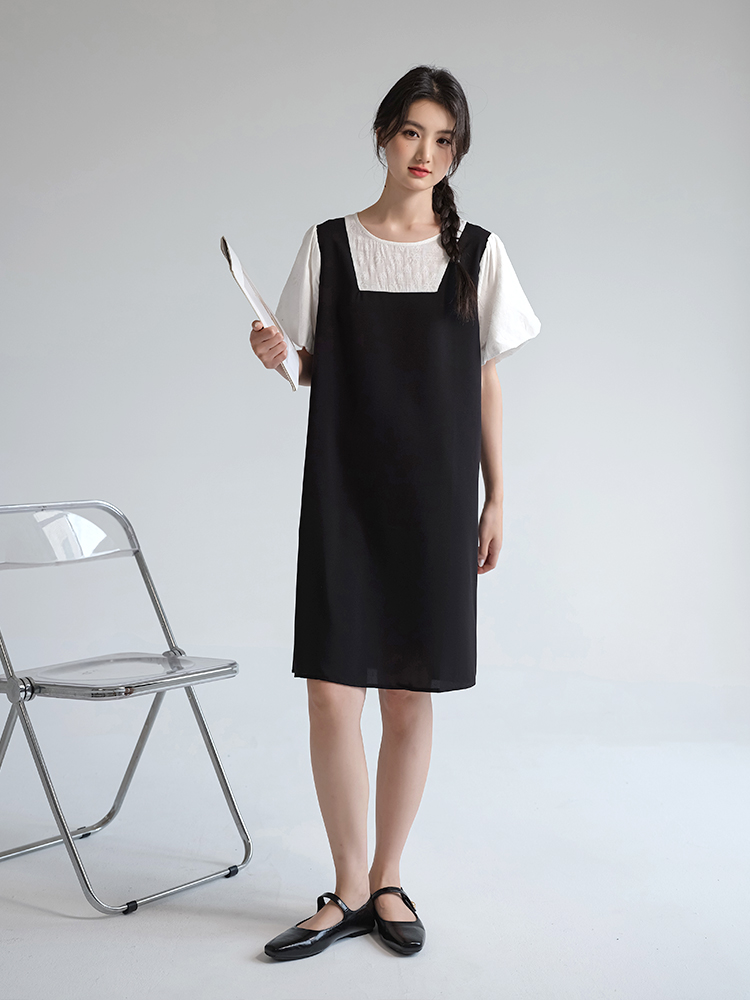 スカート シンプル美シルエットジャンパースカート