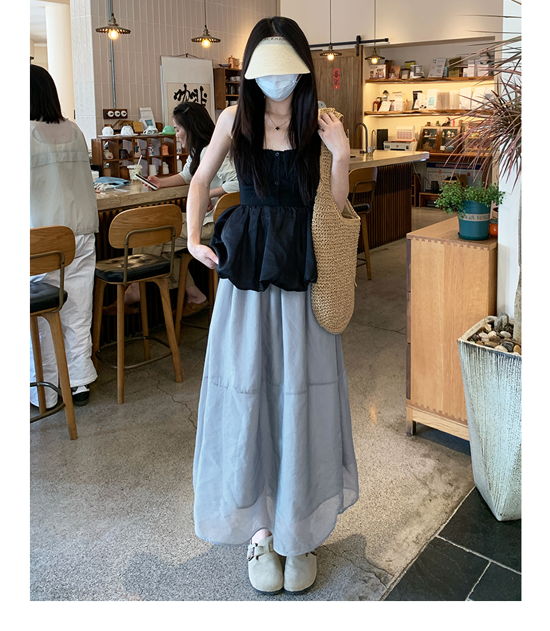 スカート ふんわり多層チュール丈長スカート