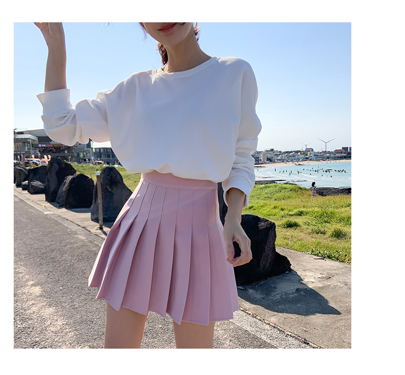 スカート プリーツ優美ミニスカート