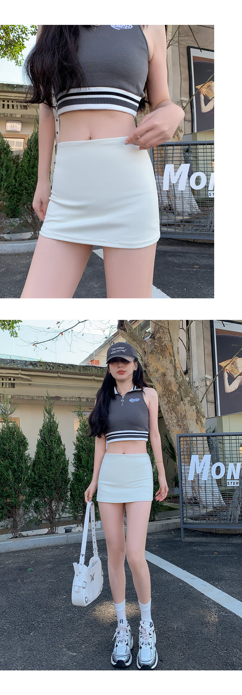 スカート シンプル台形ミニスカート