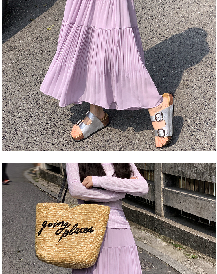 スカート 優美プリーツティアードスカート