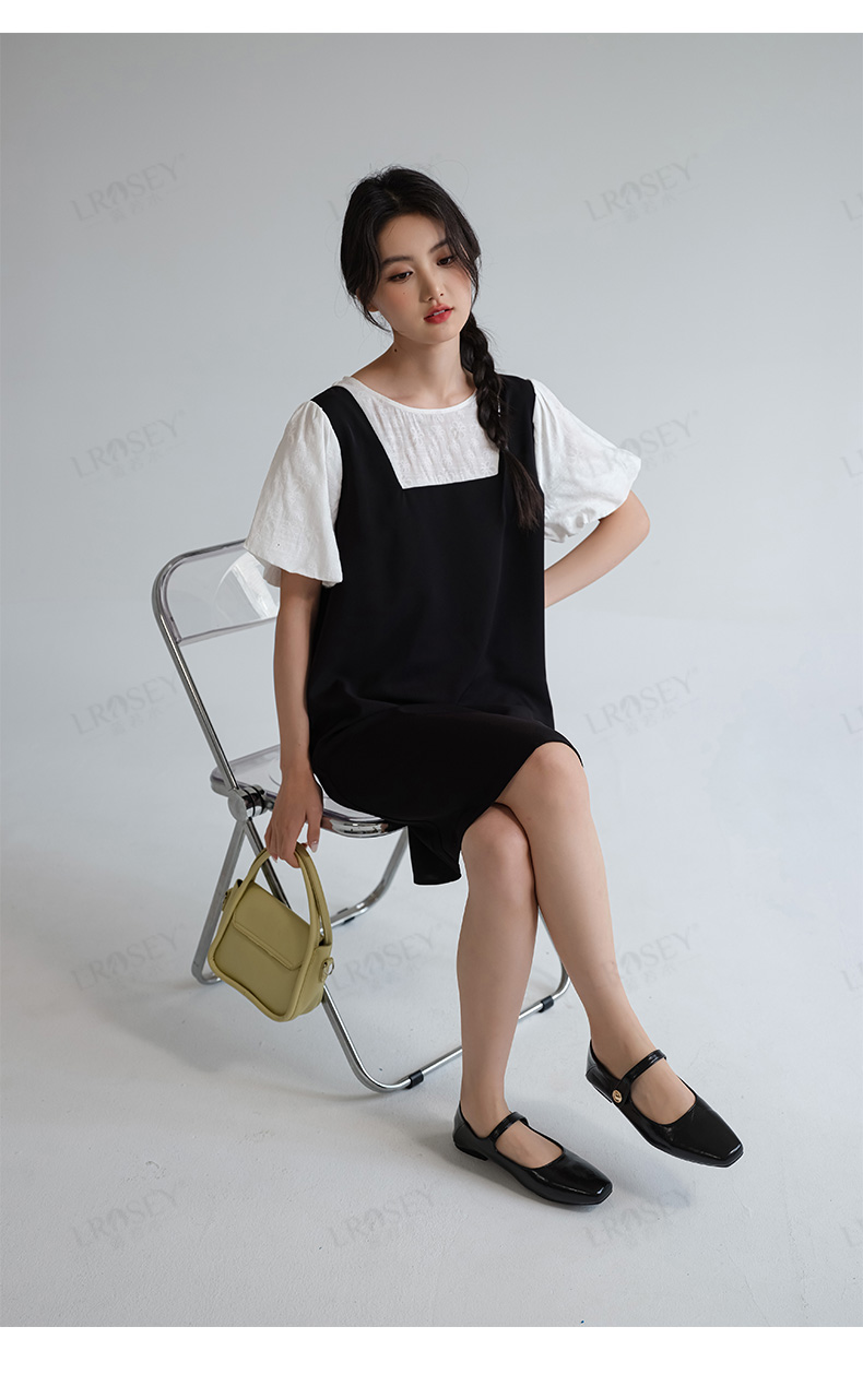 スカート シンプル美シルエットジャンパースカート