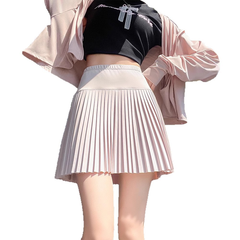 スカート 優美プリーツミニスカート