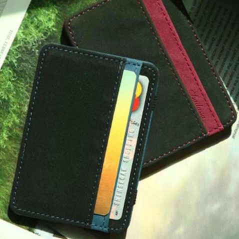 フラグメント ケース 薄型多機能革製クレジットカードケース