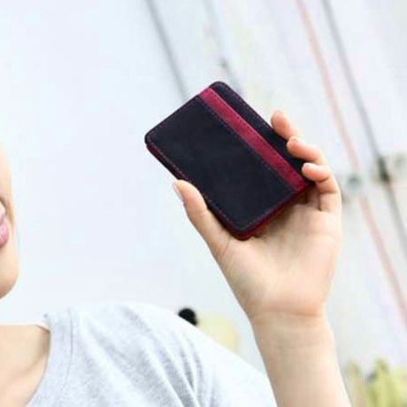 フラグメント ケース 薄型多機能革製クレジットカードケース