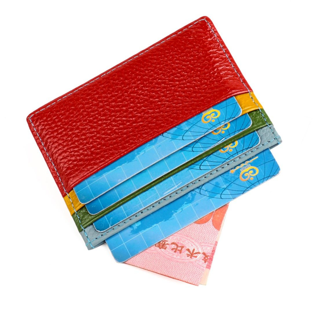 フラグメント ケース 本革型押し多層式薄型クレジットカードケース