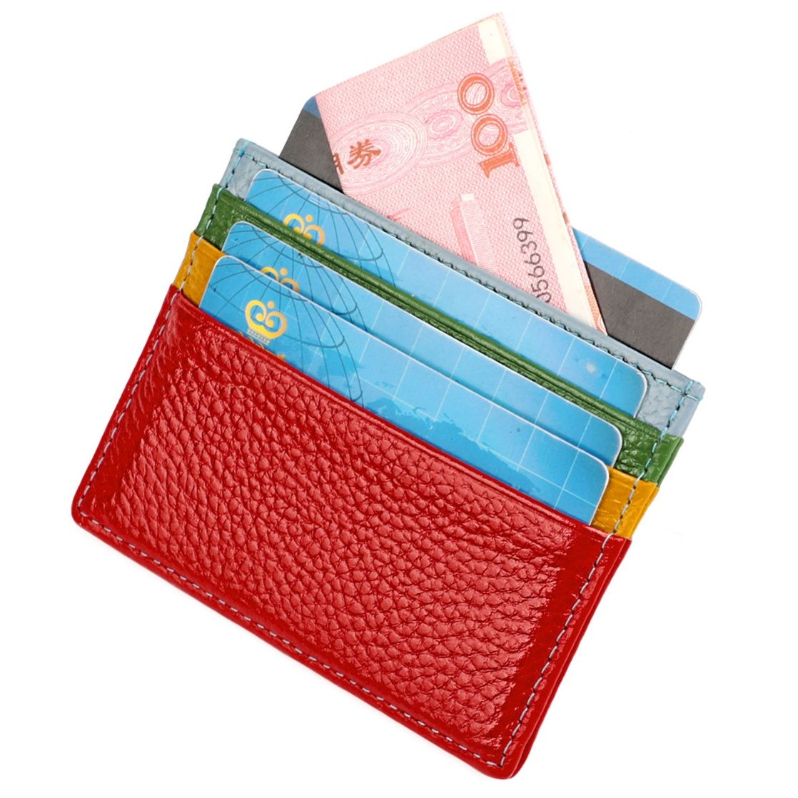 フラグメント ケース 本革型押し多層式薄型クレジットカードケース