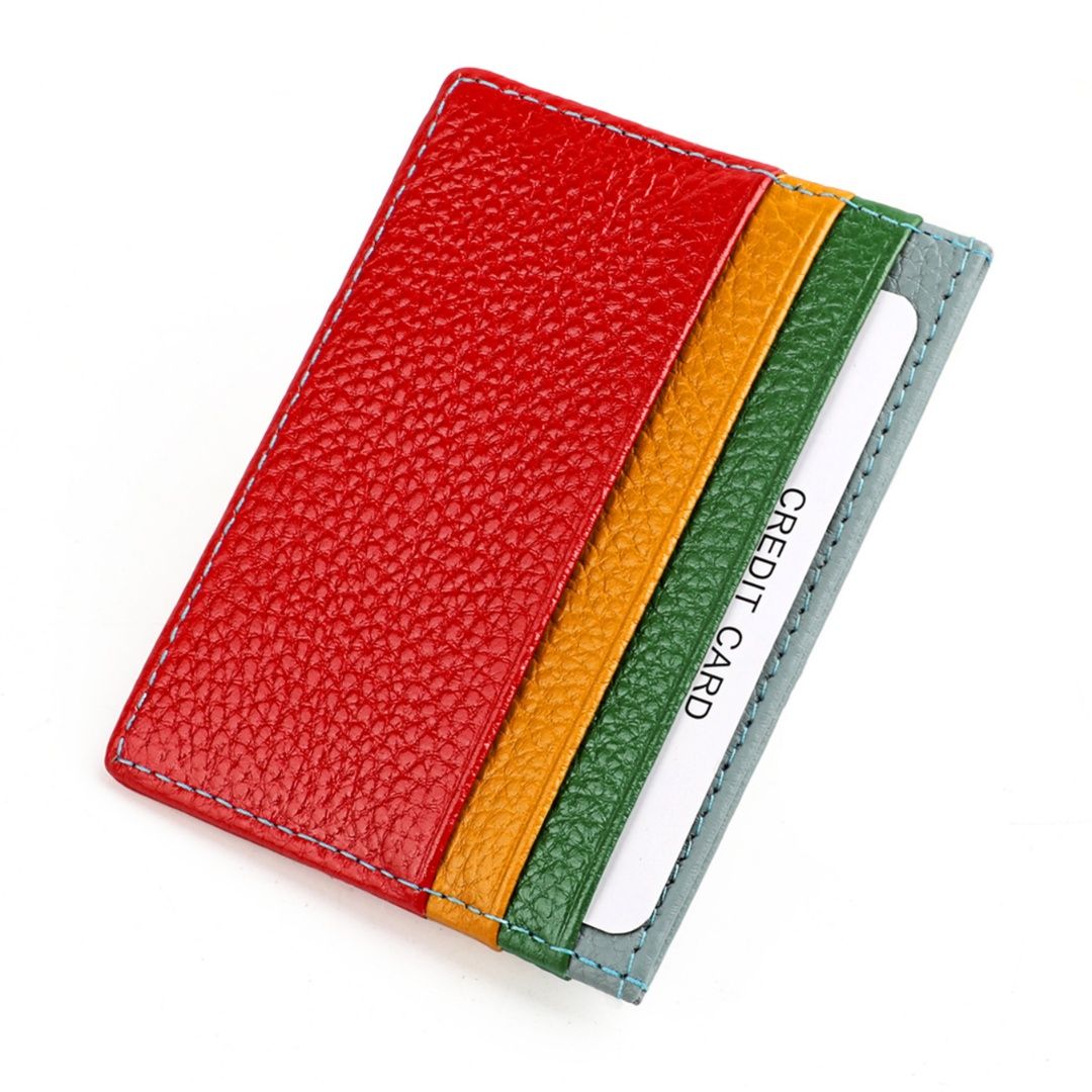 フラグメント ケース 本革型押し多層式薄型クレジットカードケース