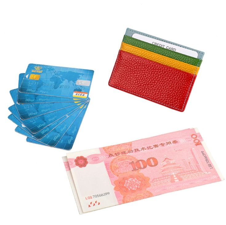 フラグメント ケース 本革型押し多層式薄型クレジットカードケース