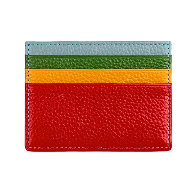 フラグメント ケース 本革型押し多層式薄型クレジットカードケース