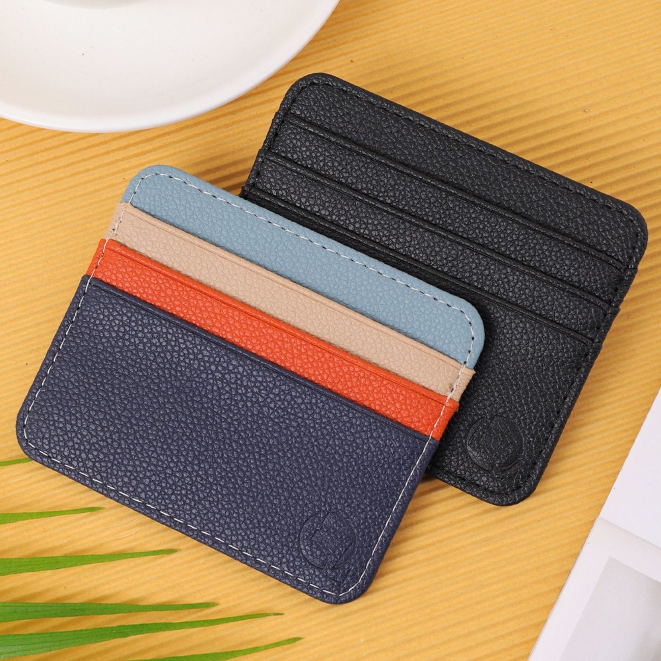 フラグメント ケース 本革調薄型多機能クレジットカードケース