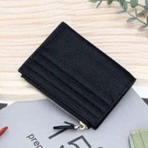 フラグメント ケース 多機能小銭入れ付きブラックカードホルダー