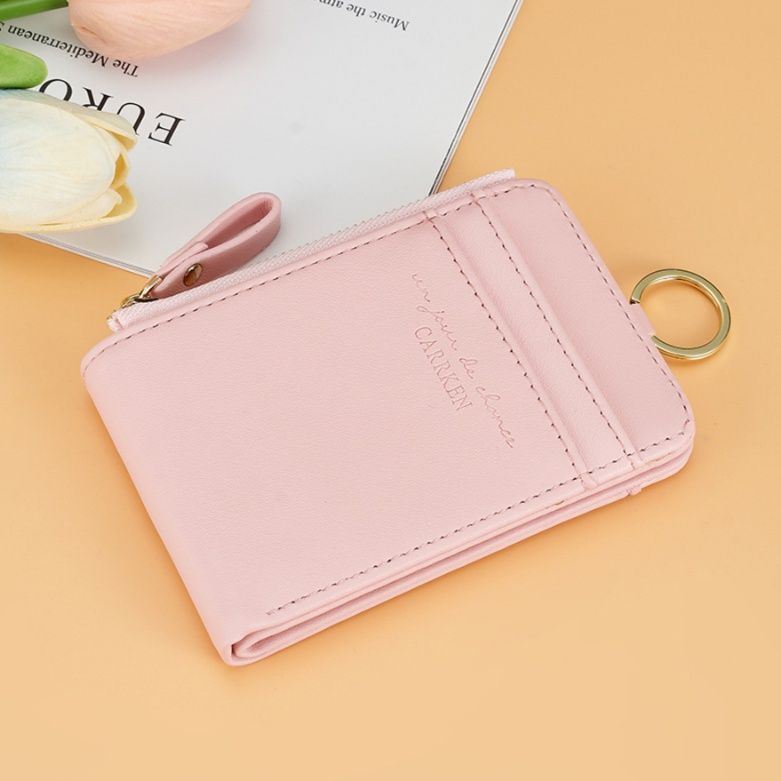 フラグメント ケース 多機能カード収納付きピンクコインケース