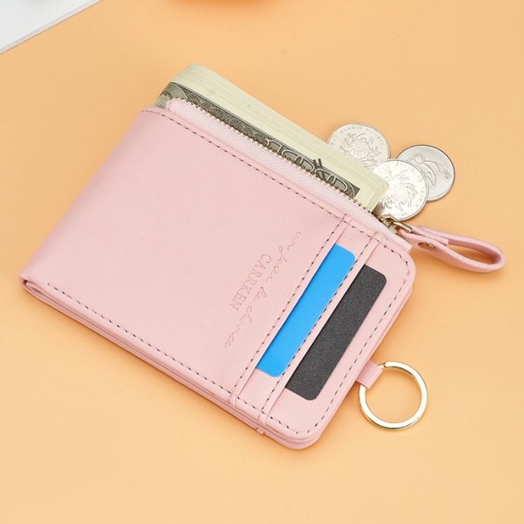 フラグメント ケース 多機能カード収納付きピンクコインケース