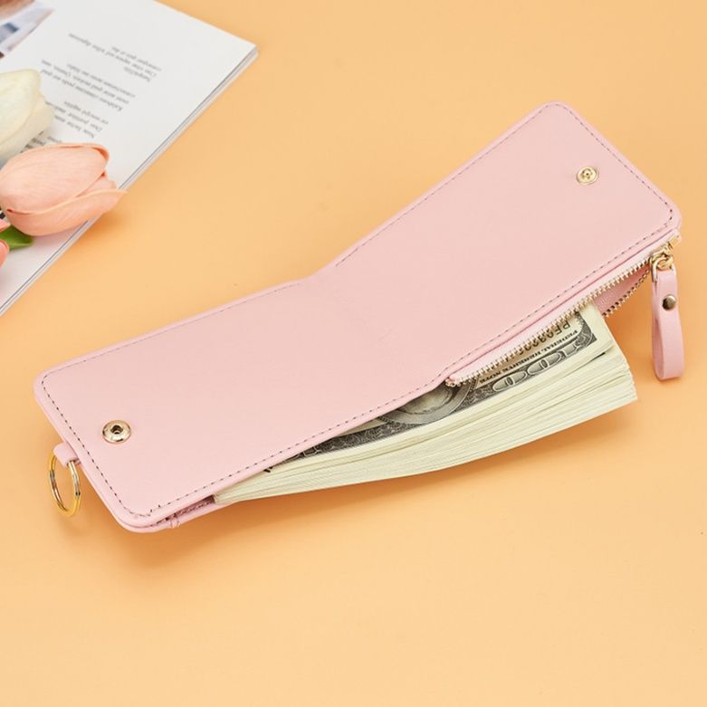 フラグメント ケース 多機能カード収納付きピンクコインケース