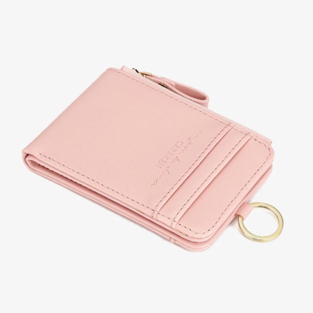 フラグメント ケース 多機能カード収納付きピンクコインケース