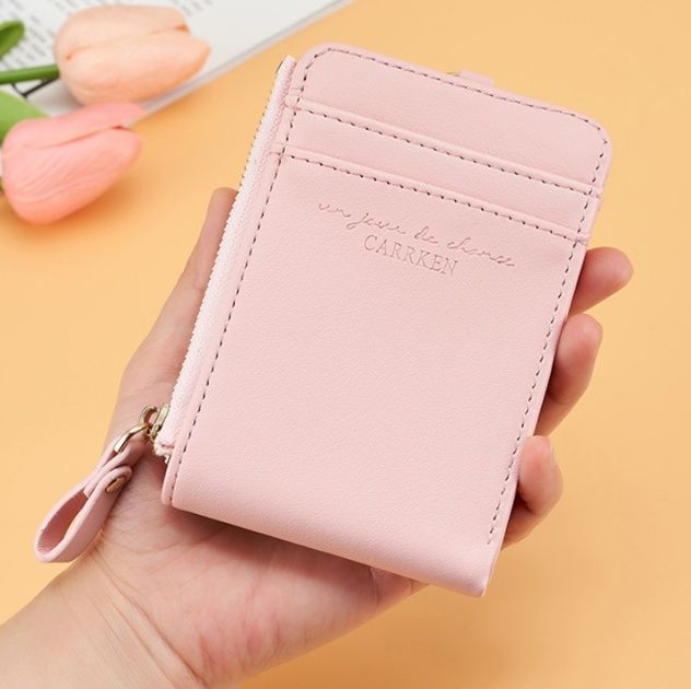 フラグメント ケース 多機能カード収納付きピンクコインケース