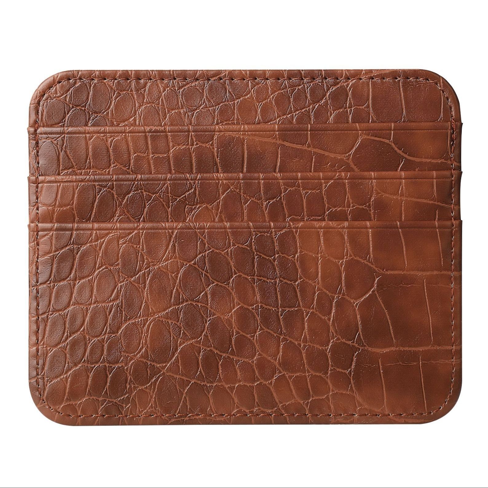 フラグメント ケース 型押しレザー調多段クレジットカードケース