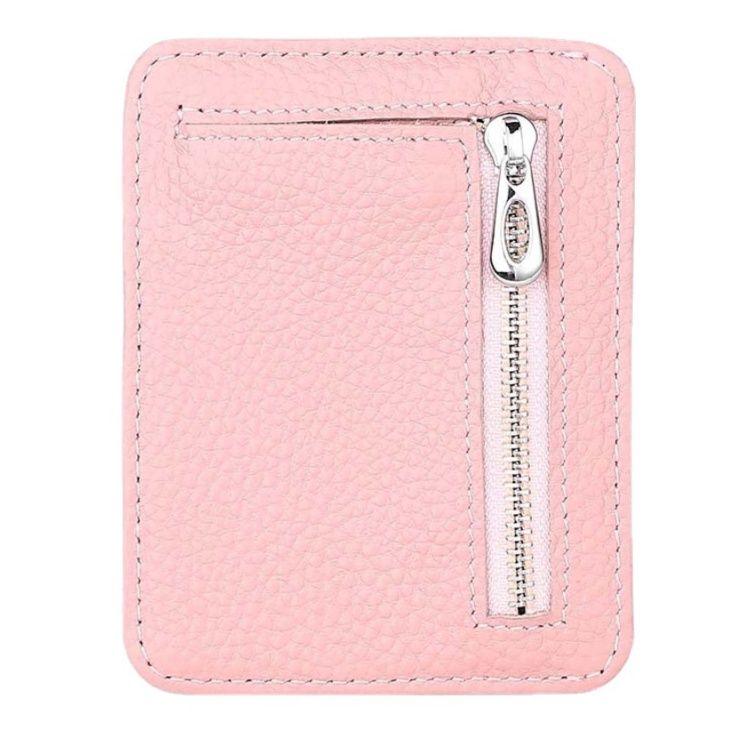 フラグメント ケース コンパクト革製ピンクカードホルダー