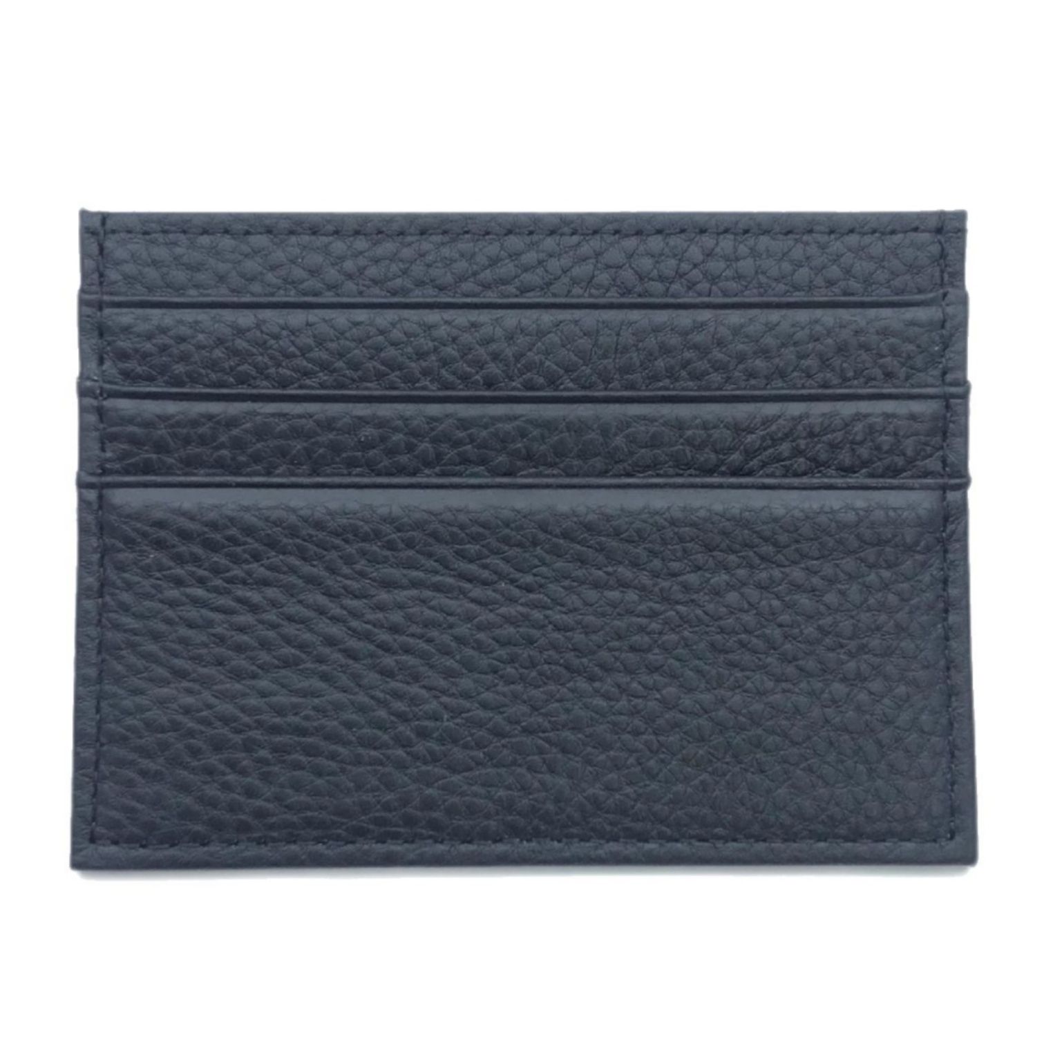 フラグメント ケース 本革調シボ加工ブラック薄型カード入れ