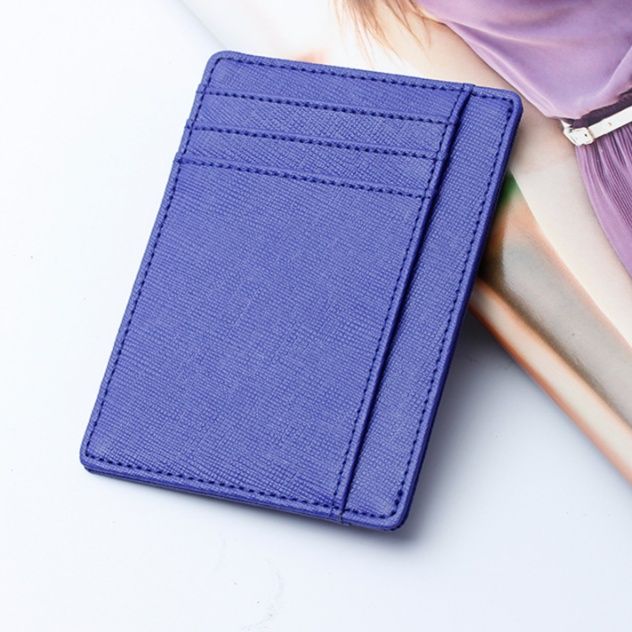 フラグメント ケース 本革風十字型織模様薄型クレジットカードケース