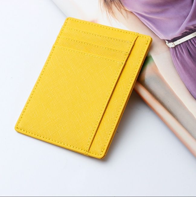 フラグメント ケース 本革風十字型織模様薄型クレジットカードケース