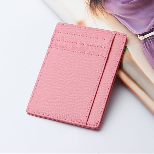 フラグメント ケース 本革風十字型織模様薄型クレジットカードケース